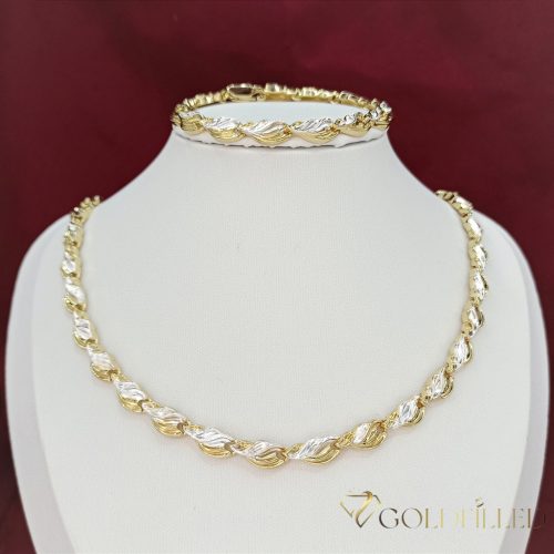 Antialergijska ogrlica „Goldfilled” 45 cm/7mm + narukvica 19cm boja 14K Multicolor 