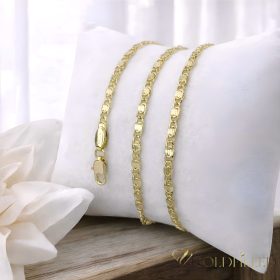   Antialergijska ogrlica Goldfilled 55cm duga i 3mm široka Boja 14K