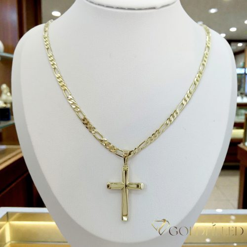 Antialergijska ogrlica „Goldfilled” 45cm/4mm + privjesak, boja 14K