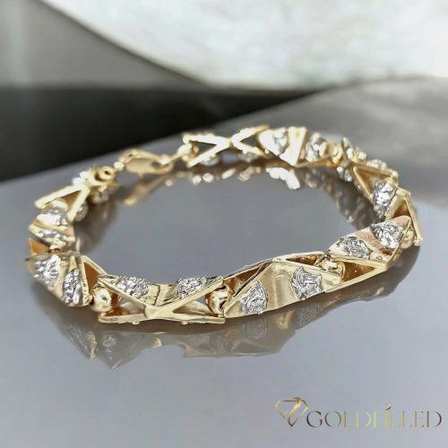Antialergijska narukvica „Goldfilled” 24cm /11mm, višebojna