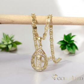   Antialergijska ogrlica „Goldfilled” 55cm/3mm + privjesak, boja 14K