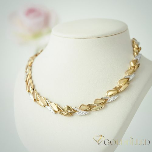 Ekskluzivna antialergijska ogrlica „Goldfilled” 50cm/9mm, višebojna 18K
