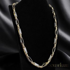   Goldfilled Antialergijski Luksuzni Barakka Ogrlica 70cm Dugačka i 8-9mm Široka (100g ! ) Boja 14K Multikolor