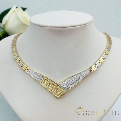 Ekskluzivna antialergijska ogrlica „Goldfilled” 45cm/6-16mm, 14K višebojna