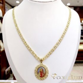   Antialergijska ogrlica „Goldfilled” 45cm/5,2mm + privjesak, boja 14K