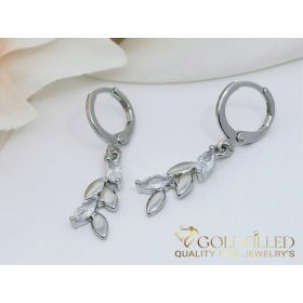   Goldfilled Antialergijske naušnice s listovima 35mm rodij boja 14K	