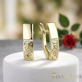 Goldfilled Antialergeni Naušnice 18 mm 14K Boja