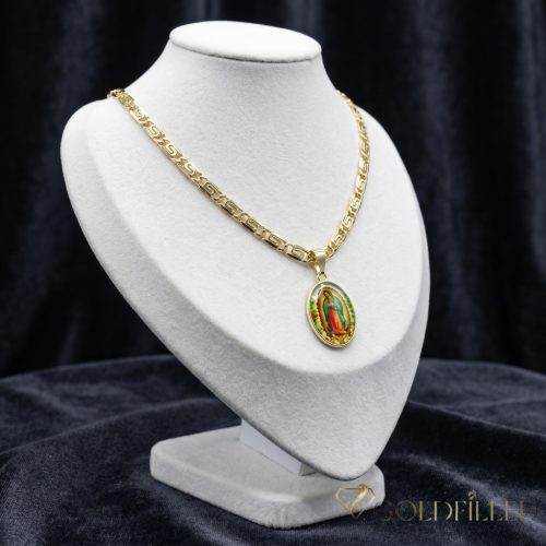 Antialergijska ogrlica „Goldfilled” 50cm/5,2mm + privjesak, boja 14K