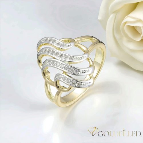 Antialergijski prsten „Goldfilled” u različitim veličinama, boja 14K