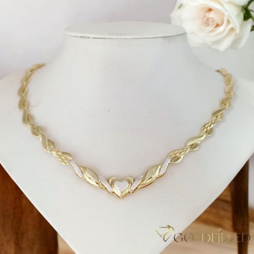 Ekskluzivna antialergijska ogrlica „Goldfilled” 44cm/7,2mm,14K  višebojna