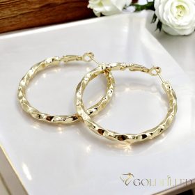 Goldfilled Antialergijske okrugle naušnice 40mm 14K boja	