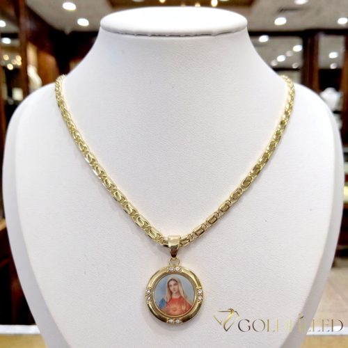 Antialergijska ogrlica „Goldfilled” 50cm/4mm + privjesak, boja 14K