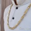 Goldfilled Antialergijski Luksuzni Barakka Ogrlica 70cm Dugačka i 11mm Široka (130g) Boja 14K Multikolor