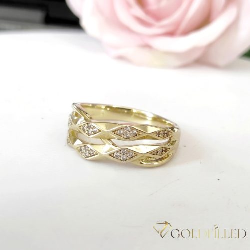 Antialergijski prsten „Goldfilled” u različitim veličinama, boja 14K