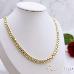   Goldfilled "Bismarck" Antialergijski Luksuzni Ogrlica 50cm Dugačka i 6mm Široka Boja 14K