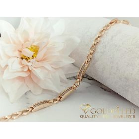   Antialergijska pozlaćena narukvica "Goldfilled", dužina 19 cm i širina 6 mm, boja 18K