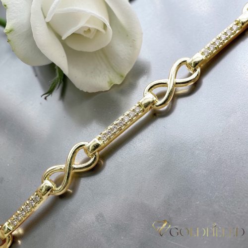 Antialergijska pozlaćena narukvica "Goldfilled", dužina 19 cm i širina 5 mm, boja 14K
