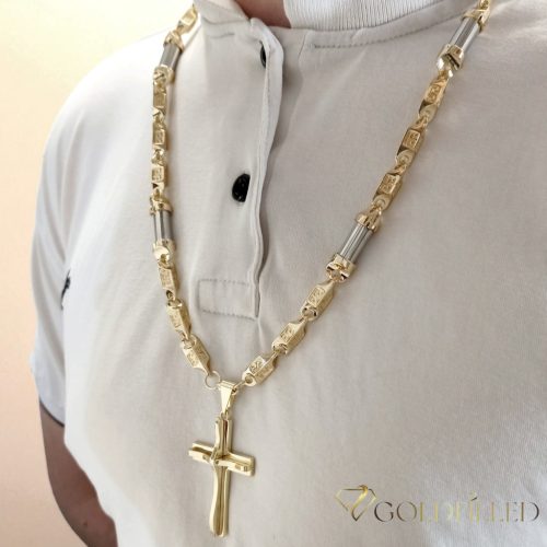 Antialergijska ogrlica „Goldfilled” 70cm/ 8-10mm + privjesak, boja 14K