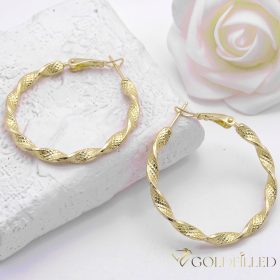 Goldfilled Antialergijske  naušnice 35mm 14K boja	