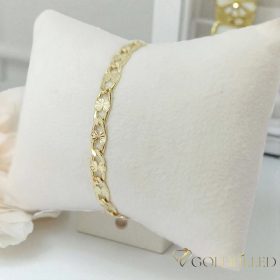   Antialergijska pozlaćena narukvica "Goldfilled", dužina 17 cm i širina 5,5 mm, boja 14K