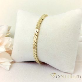   Antialergijska pozlaćena narukvica "Goldfilled", dužina 19 cm i širina 4 mm, boja 14K