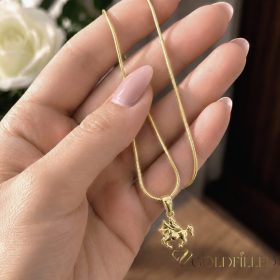   Antialergijska ogrlica Goldfilled 45cm / 1mm + privjesak strijela 14K boja