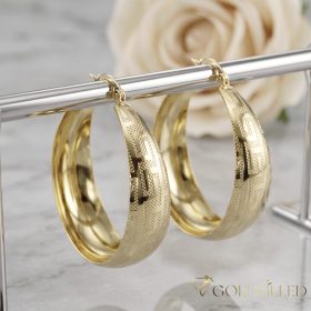 Goldfilled Antialergijske okrugle naušnice 50mm 18K boja	