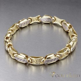   Ekskluzivna antialergijska pozlaćena narukvica "Goldfilled", dužine 24 cm i debljine 8-9 mm, boja 14K