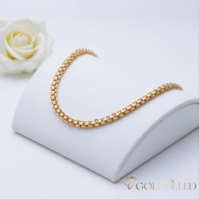   Antialergijska pozlaćena "Bismarck" ogrlica „Goldfilled“, duljina 50 cm i debljina 4 mm, boja 18K