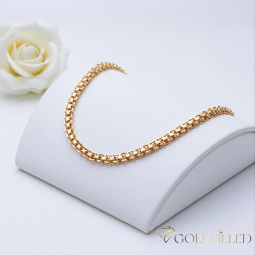 Antialergijska pozlaćena "Bismarck" ogrlica „Goldfilled“, duljina 50 cm i debljina 4 mm, boja 18K