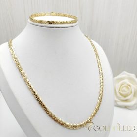   Antialergijska Ogrlica „Goldfilled” 50cm/4,5mm + Narukvica 20cm , boja 14K