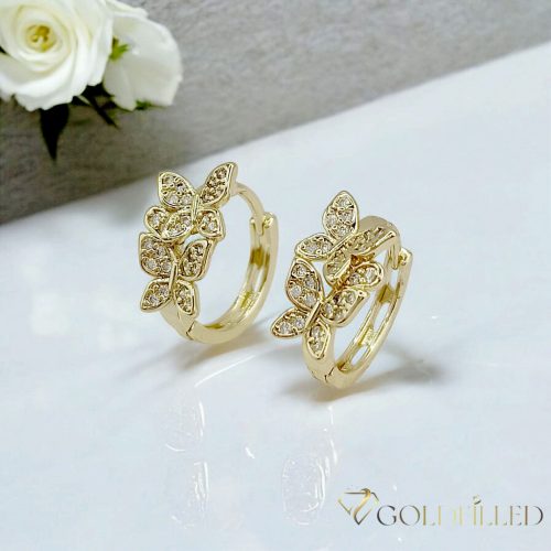 Goldfilled Antialergeni Naušnice 18 mm 14K Boja