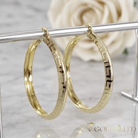 Goldfilled Antialergijske okrugle naušnice 60mm 14K boja	