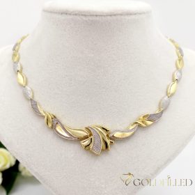   Ekskluzivna antialergijska ogrlica „Goldfilled” 45cm/6-20mm, 14K višebojna