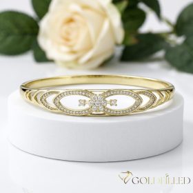   Antialergijska narukvica „Goldfilled” 4-10mm  boja (14K) promjer 60mm "otvoriv"