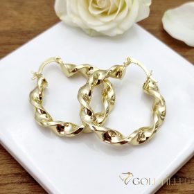 Goldfilled Antialergijske  naušnice 30mm 14K boja	
