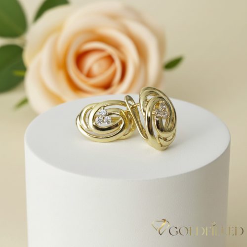 Goldfilled Antialergeni Naušnice 18 mm 14K Boja