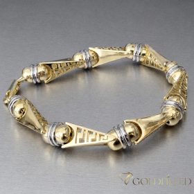   Antialergijska narukvica „Goldfilled” 24cm /11mm, višebojna