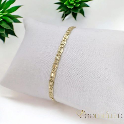 Ekskluzivna antialergijska pozlaćena narukvica "Goldfilled", dužine 17 cm i debljine 4 mm, boja 14K