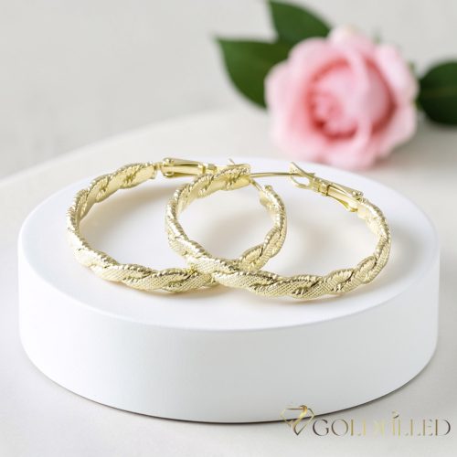 Goldfilled Antialergijske  naušnice 35mm 14K boja	