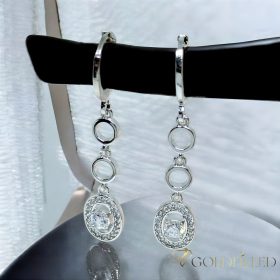 Goldfilled Antialergijske naušnice 38mm rodij boja	