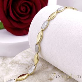   Antialergijska pozlaćena narukvica "Goldfilled", dužina 17 cm i širina 7mm, boja 14K