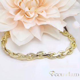   Ekskluzivna antialergijska pozlaćena narukvica "Goldfilled", dužine 21 cm i debljine 8 mm, boja 14K