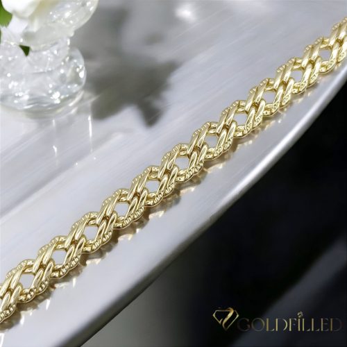 Antialergijska pozlaćena narukvica "Goldfilled", dužina 19 cm i širina 7 mm, boja 14K