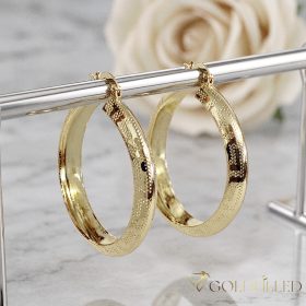 Goldfilled Antialergijske okrugle naušnice 40mm 14K boja	