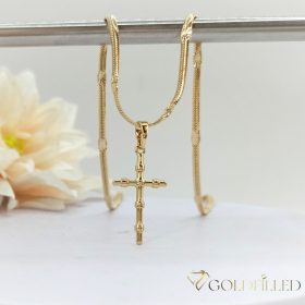   Antialergijska ogrlica „Goldfilled” 45cm/3mm + privjesak, boja 18K