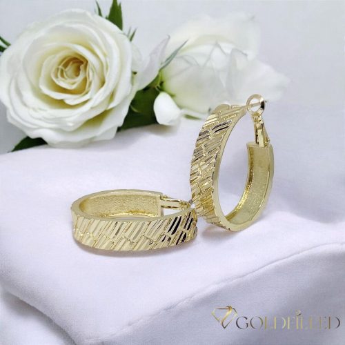 Goldfilled Antialergijske uvijene okrugle naušnice 35mm 14K boja	