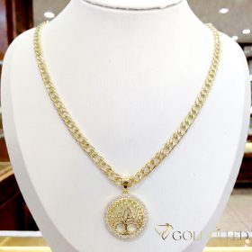   Antialergijska ogrlica „Goldfilled” 45cm/5,2mm + privjesak, boja 14K