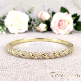   Antialergijska narukvica „Goldfilled” 6mm  boja (14K) promjer 60mm "otvoriv"