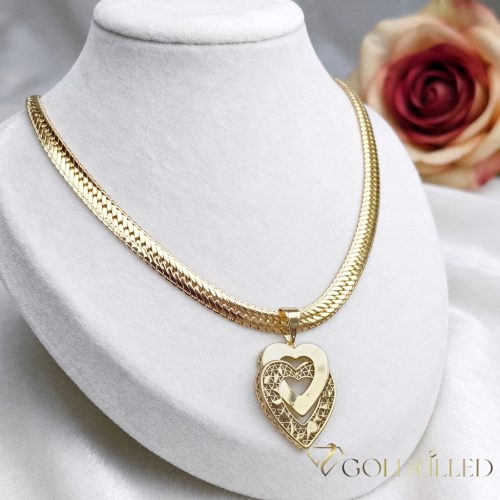 Goldfilled Antialergijski Luksuzni Ogrlica 50cm Dugačka i 6,5mm Široka Boja 14K
